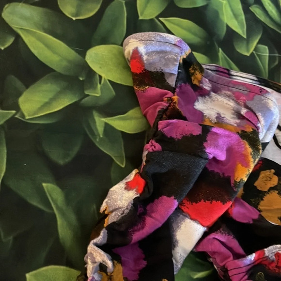 OPEN EDIT Off the Shoulder Ruched Top, Black Confetti, XS, NWT​ - Picture 7 of 11